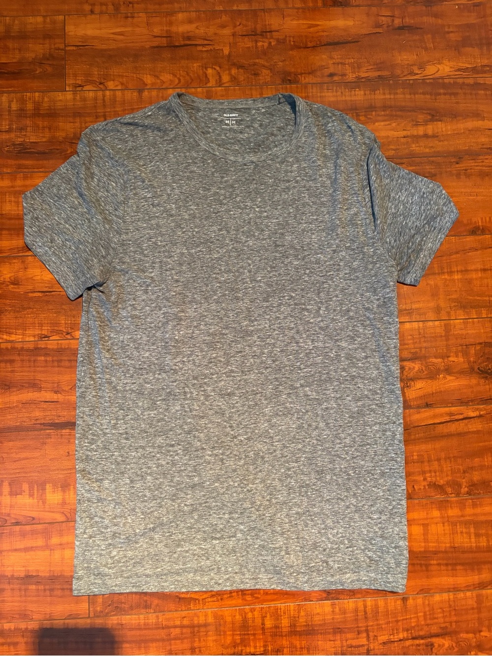 Old Navy Men's Heathered Gray Short-Sleeve Crewneck Tee | Size Medium